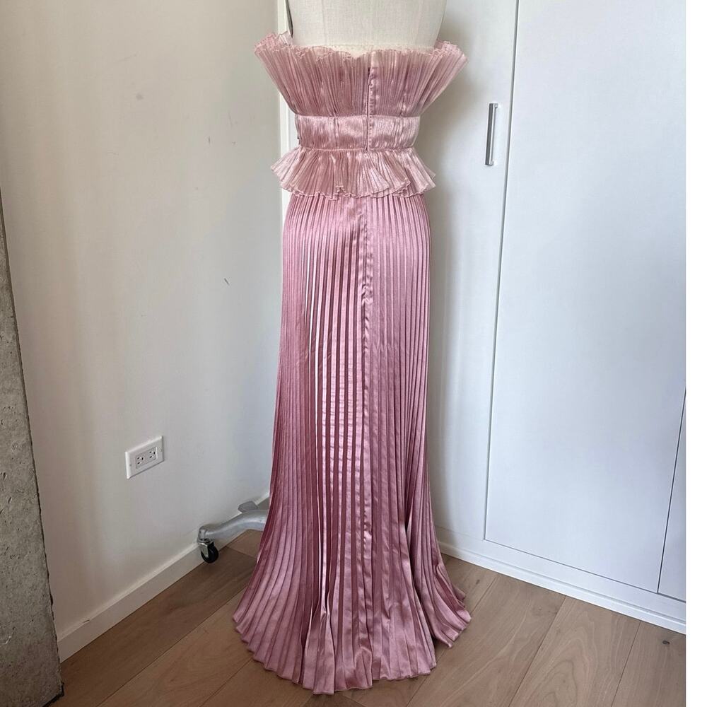Pink L'IDEE Masquerade Peplum Dress SZ US 6 - Picture 4 of 7